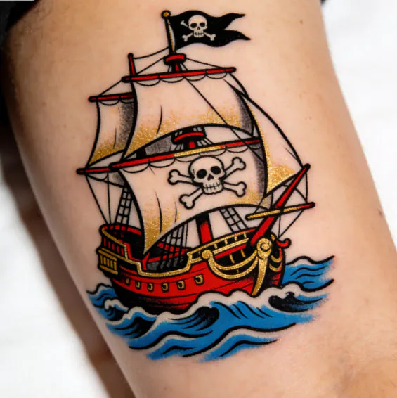 Pirate Ship Tattoos Survival, Freedom, and the Meaning Behind the Ink