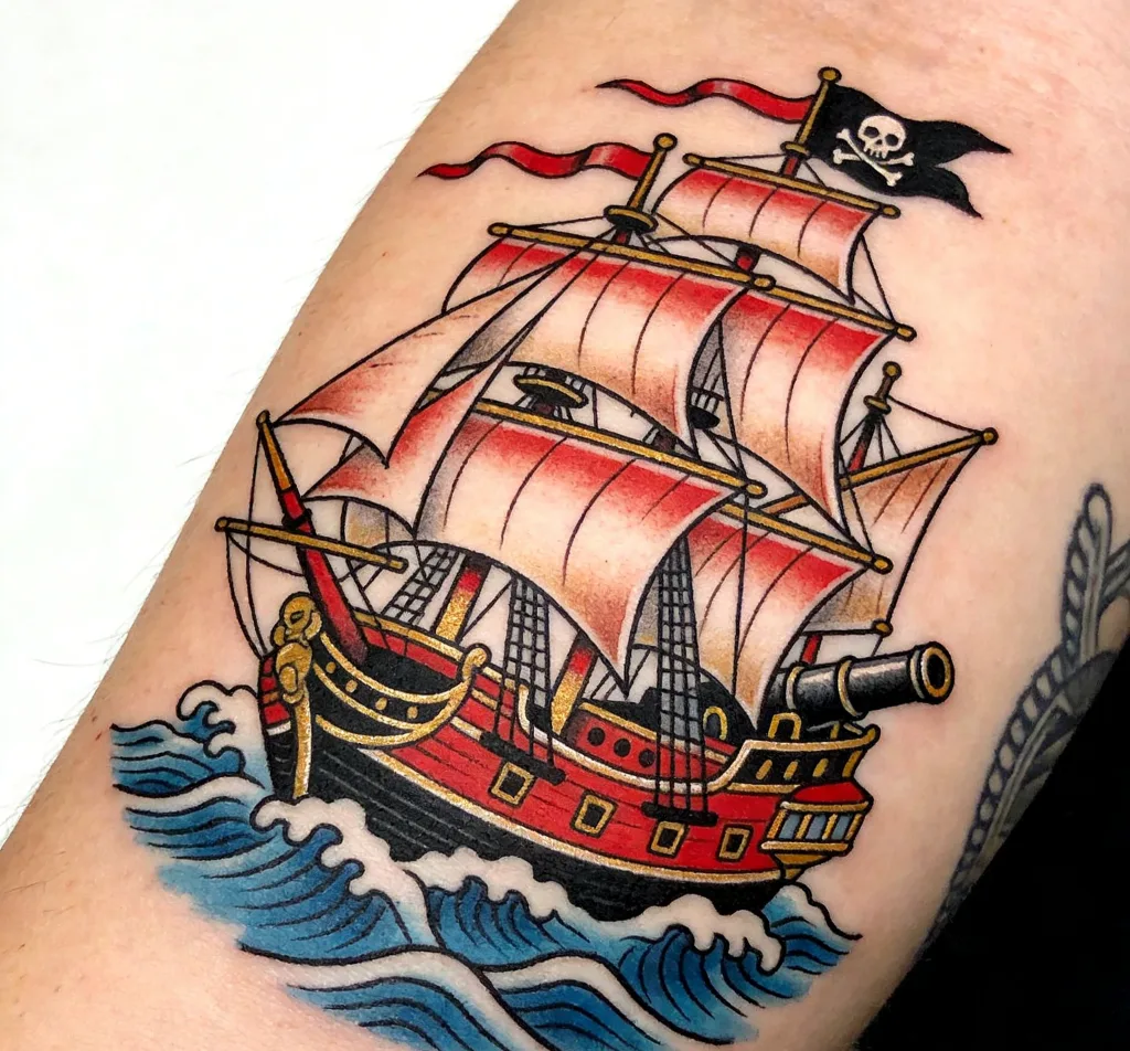 Pirate Ship Tattoos: Survival, Freedom, and the Meaning Behind the Ink