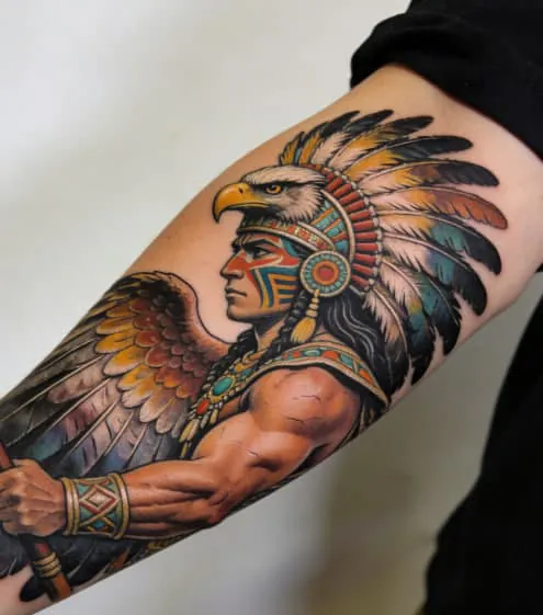 Aztec Eagle Warrior Tattoo Meaning: Symbolism and History