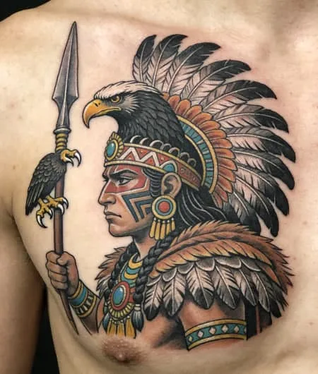 Aztec Eagle Warrior Tattoo Meaning: Symbolism and History
