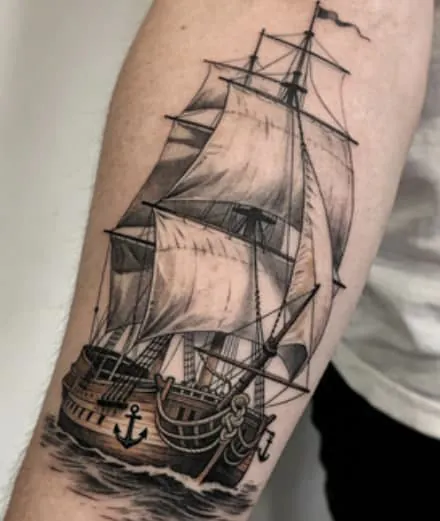 The Meaning of Sailing Ship Tattoos: Symbolism, Designs, and Placement